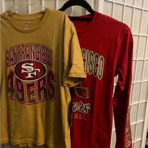 Kids San Francisco 49ers Short Sleeve Tee - Red and Gold